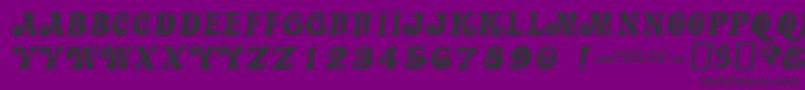 Action Is Wider Jl Font – Black Fonts on Purple Background