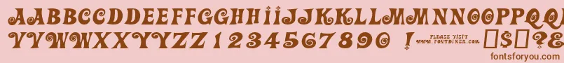 Action Is Wider Jl Font – Brown Fonts on Pink Background
