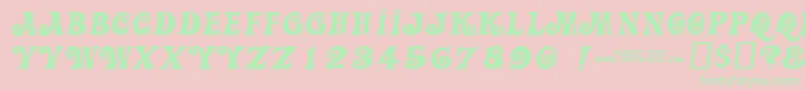 Action Is Wider Jl Font – Green Fonts on Pink Background