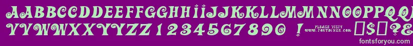 Action Is Wider Jl Font – Green Fonts on Purple Background