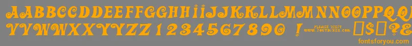 Action Is Wider Jl Font – Orange Fonts on Gray Background