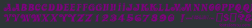Saiba mais sobre a fonte Action Is Wider Jl Fonte Action Is Wider Jl – fontes roxas em um fundo preto
