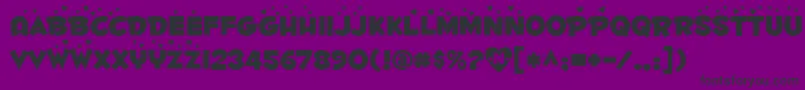 Fontdinerdotcomluvable Font – Black Fonts on Purple Background