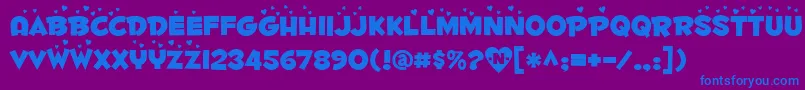 More about Fontdinerdotcomluvable Font Fontdinerdotcomluvable Font – Blue Fonts on Purple Background