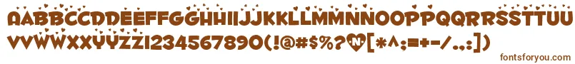 Fontdinerdotcomluvable Font – Brown Fonts on White Background