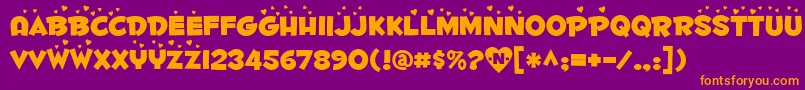 More about Fontdinerdotcomluvable Font Fontdinerdotcomluvable Font – Orange Fonts on Purple Background
