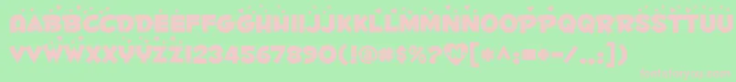 Lisätietoja Fontdinerdotcomluvable-fontista Fontdinerdotcomluvable-fontti – vaaleanpunaiset fontit vihreällä taustalla
