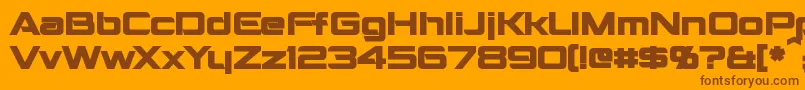 フォントMontalbanBold – オレンジの背景に茶色のフォント