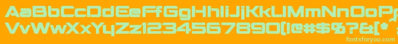 MontalbanBold-Schriftart – Grüne Schriften auf orangefarbenem Hintergrund
