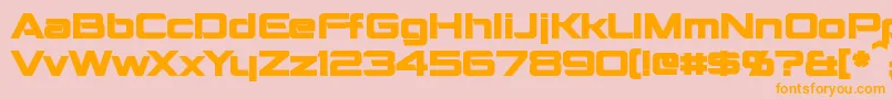 MontalbanBold Font – Orange Fonts on Pink Background