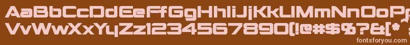 Police MontalbanBold – polices roses sur fond brun