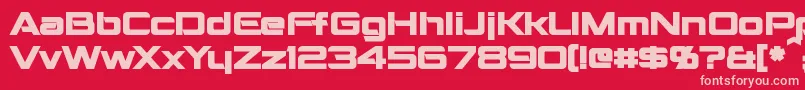 フォントMontalbanBold – 赤い背景にピンクのフォント