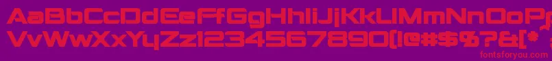 MontalbanBold Font – Red Fonts on Purple Background