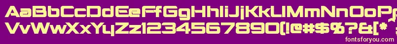 Fonte MontalbanBold – fontes amarelas em um fundo roxo