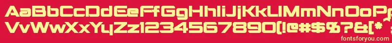 Подробнее о шрифте MontalbanBold Шрифт MontalbanBold – жёлтые шрифты на красном фоне
