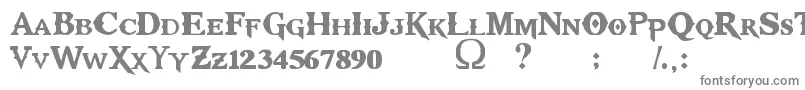 KratosTruetype Font – Gray Fonts on White Background
