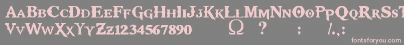 KratosTruetype Font – Pink Fonts on Gray Background