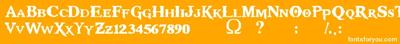 KratosTruetype Font – White Fonts on Orange Background