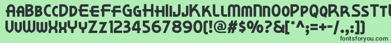 Korner Font – Black Fonts on Green Background