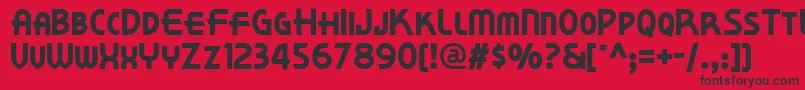 Korner Font – Black Fonts on Red Background