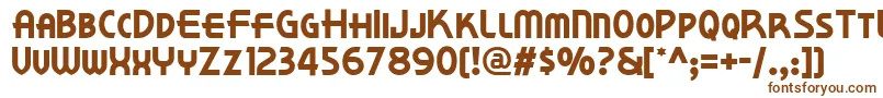 Korner-fontti – ruskeat fontit valkoisella taustalla