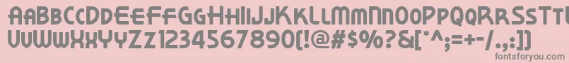 Korner Font – Gray Fonts on Pink Background