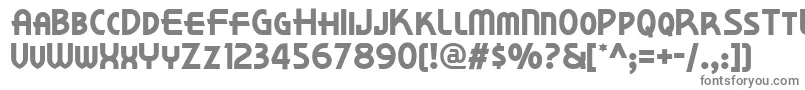 フォントKorner – 白い背景に灰色の文字