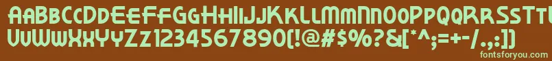 Шрифт Korner – зелёные шрифты на коричневом фоне