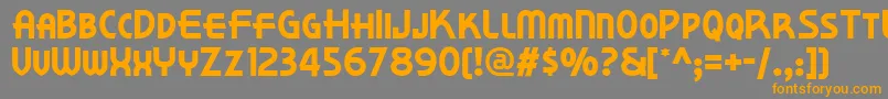 Korner Font – Orange Fonts on Gray Background