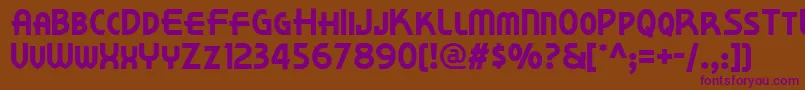 Шрифт Korner – фиолетовые шрифты на коричневом фоне