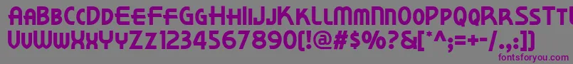 Korner-Schriftart – Violette Schriften auf grauem Hintergrund