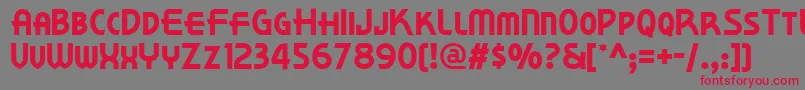 Korner Font – Red Fonts on Gray Background