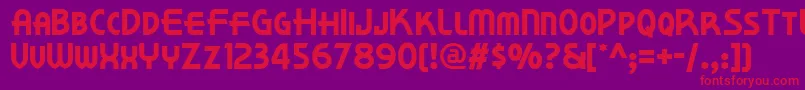 Korner Font – Red Fonts on Purple Background