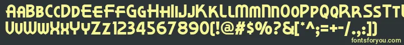 Korner Font – Yellow Fonts on Black Background