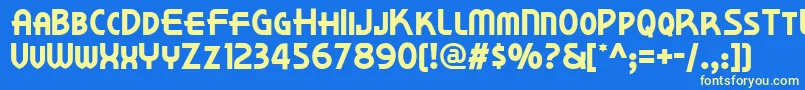 Korner Font – Yellow Fonts on Blue Background