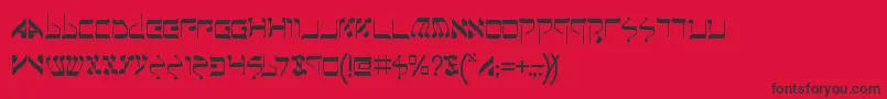 Jeruf Font – Black Fonts on Red Background
