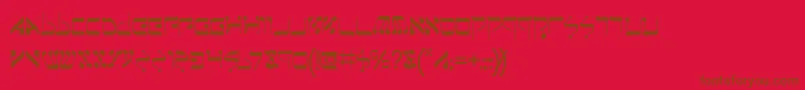 Jeruf Font – Brown Fonts on Red Background