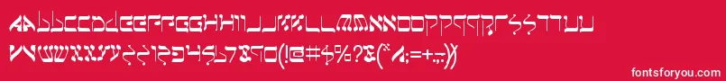 Jeruf Font – White Fonts on Red Background