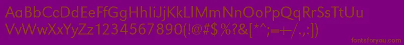 Urwgrotesktlig Font – Brown Fonts on Purple Background