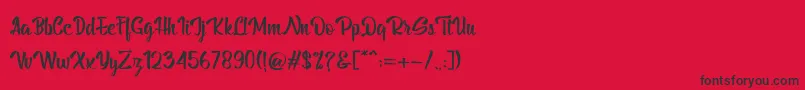 BillyTheGang Font – Black Fonts on Red Background