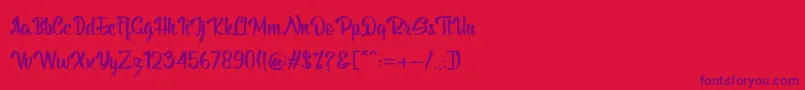 BillyTheGang Font – Purple Fonts on Red Background