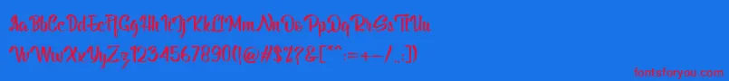 BillyTheGang Font – Red Fonts on Blue Background