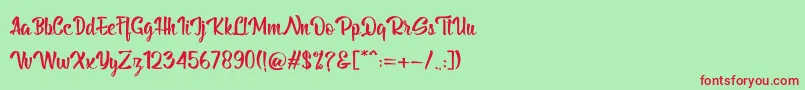 BillyTheGang Font – Red Fonts on Green Background