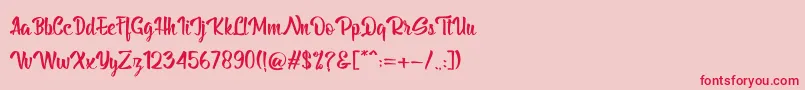 BillyTheGang Font – Red Fonts on Pink Background
