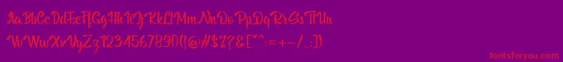 BillyTheGang Font – Red Fonts on Purple Background