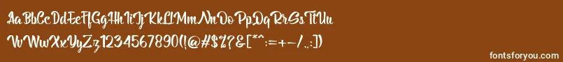 Шрифт BillyTheGang – белые шрифты на коричневом фоне