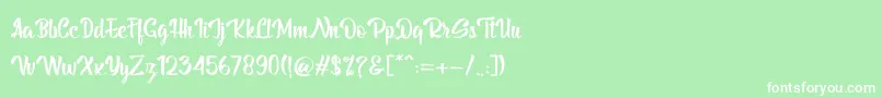 BillyTheGang Font – White Fonts on Green Background