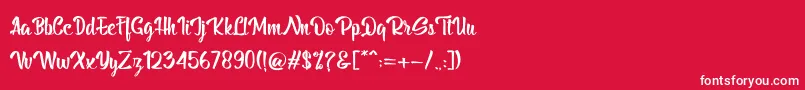 BillyTheGang Font – White Fonts on Red Background