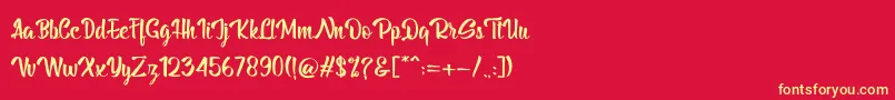 BillyTheGang Font – Yellow Fonts on Red Background