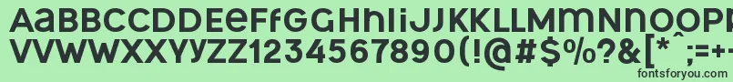 OgonekUnicase Font – Black Fonts on Green Background